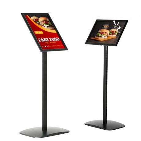 Budget Angled Decorative Menu Stand in Black